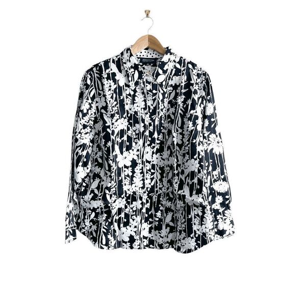 Jones New York Women Blouse Long Sleeve Button Down Floral 3X - Picture 1 of 7